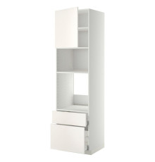 Высокий шкаф для встраиваемой бытовой техники, белый/Veddinge white METOD / MAXIMERA 394.602.65