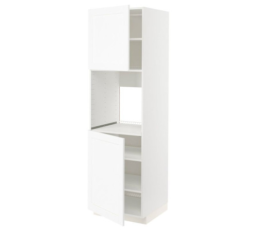 Sza st wys pie 2dr/pół, biały Enköping/biały imitacja drewna METOD 494.735.40
