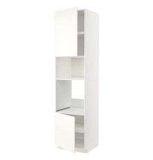 Высокий шкаф для встраиваемой бытовой техники, белый/Vallstena white METOD 495.073.90