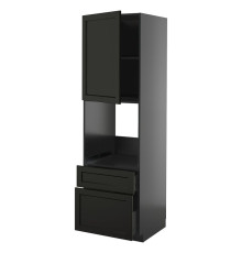 In sz n pie dr/2fr/medium/in sz, black-gray/Lerhyttan stained black METOD / KNIVSHULT 495.883.48