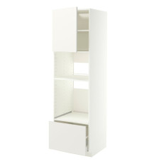 Высокий шкаф для встраиваемой бытовой техники, белый/Veddinge white METOD / MAXIMERA 496.156.67