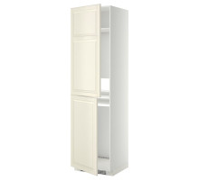 Szaf wys n lod/zam, biały/Bodbyn kremowy METOD 499.255.42