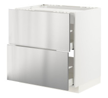 Sz stj pł/2fr/2szu, белый/Ворста нержавеющая сталь METOD / MAXIMERA 593.298.11