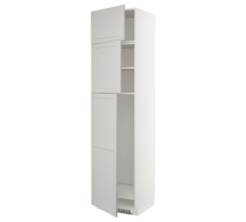 W sz d lod z 3 drz, biały/Lerhyttan jasnoszary METOD 594.600.52