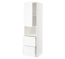 W szafka do mikr drzwi/2 szuf, biały Enköping/biały imitacja drewna METOD / MAXIMERA 594.735.87