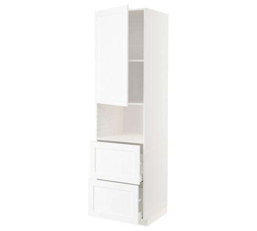 W szafka do mikr drzwi/2 szuf, biały Enköping/biały imitacja drewna METOD / MAXIMERA 594.735.87