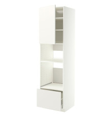 Высокий шкаф для встраиваемой бытовой техники, белый/Veddinge white METOD / MAXIMERA 596.167.13