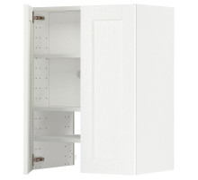 Szafka okapowa z półką/drzwiczkami, biały Enköping/biały imitacja drewna METOD 695.045.12
