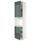 Sza st wys pie 2dr/pół, biały/Kallarp ciemny szarozielony z połyskiem METOD 695.860.94