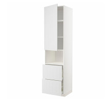 Тумба под микроволновую печь с 2 дверцами/ящиками, белая/Stensund white METOD / MAXIMERA 794.688.20