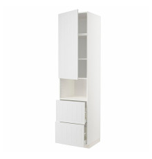 Тумба под микроволновую печь с 2 дверцами/ящиками, белая/Stensund white METOD / MAXIMERA 794.688.20