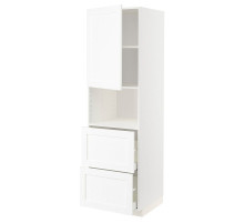 W szafka do mikr drzwi/2 szuf, biały Enköping/biały imitacja drewna METOD / MAXIMERA 794.735.86