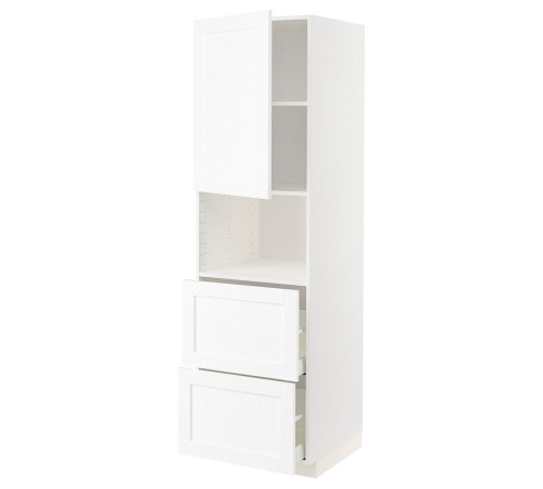 W szafka do mikr drzwi/2 szuf, biały Enköping/biały imitacja drewna METOD / MAXIMERA 794.735.86