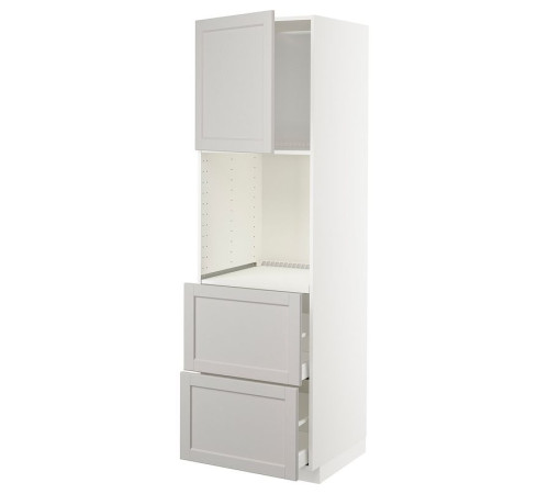 W sz n pie dr/2fr/2w szu, biały/Lerhyttan jasnoszary METOD / MAXIMERA 894.580.24