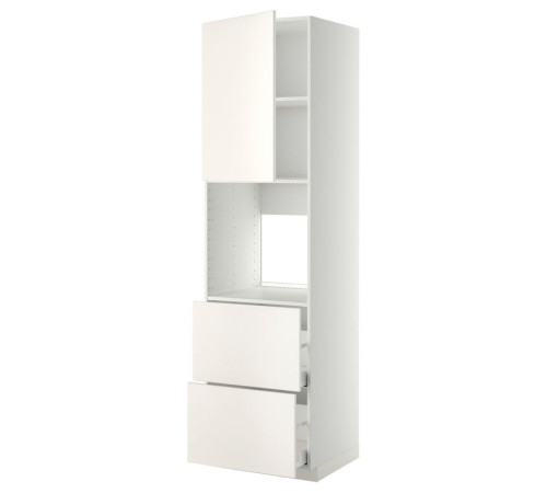W sz n pie dr/2fr/2w szu, biały/Veddinge biały METOD / MAXIMERA 894.580.57