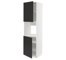 Sza st wys pie 2dr/pół, biały/Nickebo matowy antracyt METOD 894.990.67