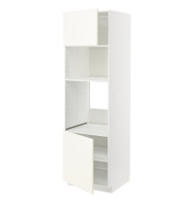 Высокий шкаф для встраиваемой бытовой техники, белый/Vallstena white METOD 895.073.88