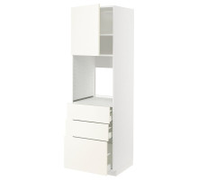 Szaf wys n piek/drz/3 szu, biały/Vallstena biały METOD / MAXIMERA 895.074.49
