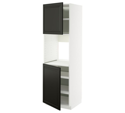 Sza st wys pie 2dr/pół, biały/Bodbyn czarny METOD 895.786.39