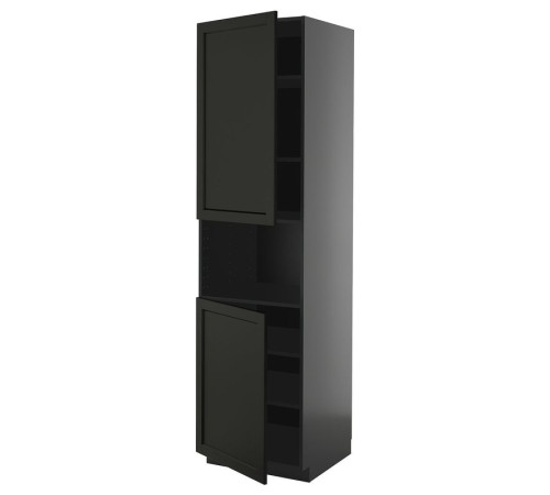Sza st wys mikr 2drz/pół, czarnoszary/Lerhyttan bejcowane na czarno METOD 895.879.74