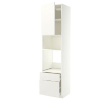 Высокий шкаф для встраиваемой бытовой техники, белый/Veddinge white METOD / MAXIMERA 896.168.63