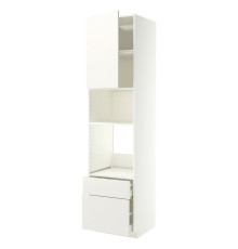 Высокий шкаф для встраиваемой бытовой техники, белый/Veddinge white METOD / MAXIMERA 896.168.63
