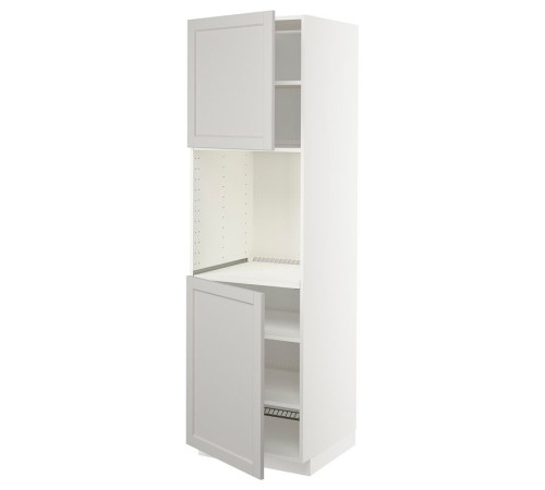 Sza st wys pie 2dr/pół, biały/Lerhyttan jasnoszary METOD 994.555.34