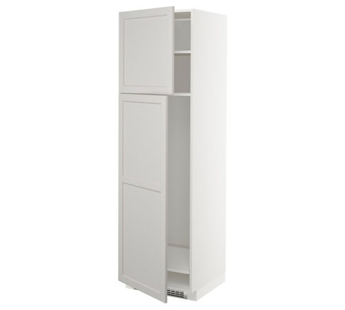 Sza wys lod z 2 drz, biały/Lerhyttan jasnoszary METOD 994.657.50