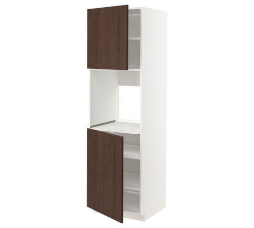 Sza st wys pie 2dr/pół, biały/Sinarp brązowy METOD 994.685.79