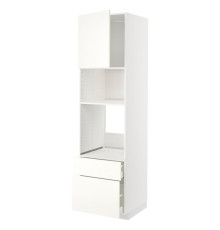 Высокий шкаф для встраиваемой бытовой техники, белый/Vallstena white METOD / MAXIMERA 995.074.44