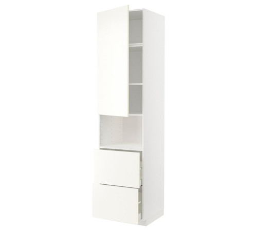 W szafka do mikr drzwi/2 szuf, biały/Vallstena biały METOD / MAXIMERA 995.074.58