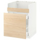Szafka pod zlew HAVSEN/3fr/2szu, biały Maximera/Askersund imitacja jasnego jesionu METOD 092.804.40