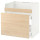 Szafka pod zlew HAVSEN/3fr/2szu, biały Maximera/Askersund imitacja jasnego jesionu METOD 092.805.48