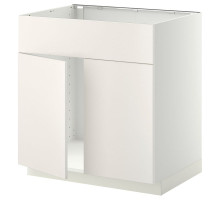 Szaf sto zlew 2drz/fr, biały/Veddinge biały METOD 094.544.16