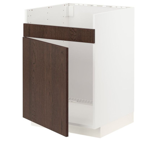 Szafka pod zlew HAVSEN 1kom, biały/Sinarp brązowy METOD 094.555.57