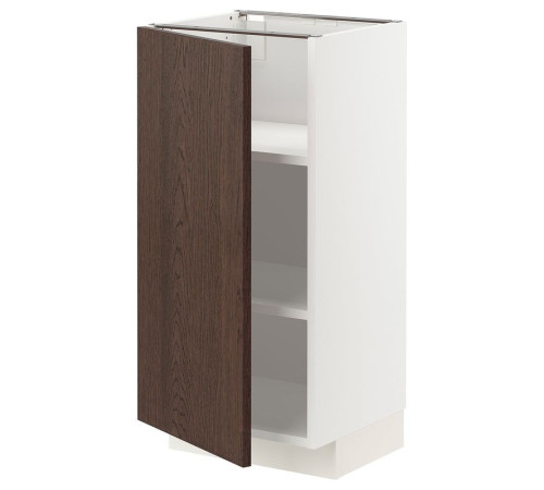Szafka st/półki, biały/Sinarp brązowy METOD 094.559.96