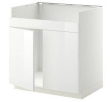 Szafka pod zlew HAVSEN 2kom, biały/Ringhult biały METOD 094.569.05