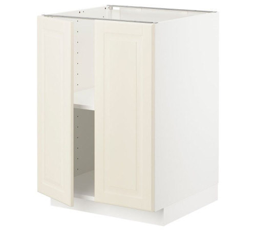 Szafka stj/półki/2 drzwi, biały/Bodbyn kremowy METOD 094.670.70