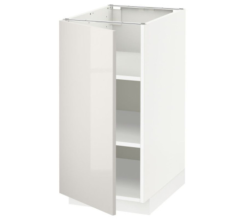 Szafka st/półki, biały/Ringhult jasnoszary METOD 094.682.39