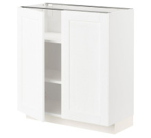Szafka stj/półki/2 drzwi, biały Enköping/biały imitacja drewna METOD 094.733.73