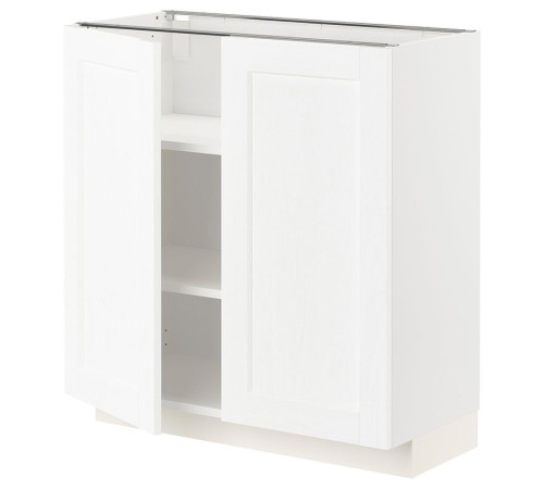 Szafka stj/półki/2 drzwi, biały Enköping/biały imitacja drewna METOD 094.733.73