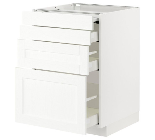 Szafka st z wysuwanym blatem/3szu, biały Enköping/biały imitacja drewna METOD / MAXIMERA 094.734.48
