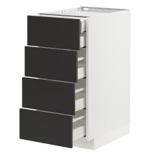 Sz stj 4fr/2n/3dsr szu, белый/Nickebo матовый антрацит МЕТОД / MAXIMERA 094.974.92