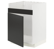 Szafka pod zlew HAVSEN 1kom, biały/Nickebo matowy antracyt METOD 094.984.44