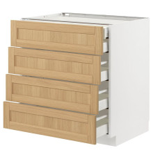 Массив 4 fr/2 n/3 ssr sz, белый/дуб Форсбака METOD / MAXIMERA 095.091.31