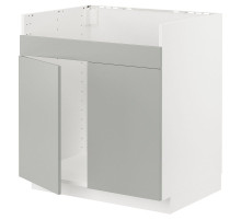 Szafka pod zlew HAVSEN 2kom, biały/Havstorp jasnoszary METOD 095.382.37