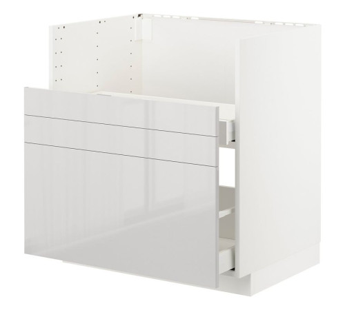 Szafka zl pod TALLSJÖN, biały/Ringhult jasnoszary METOD / MAXIMERA 095.500.93