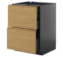 Sz stj 2fr/2n/w szu, черно-серый/Воксторп под дуб МЕТОД / КНИВШУЛЬТ 095.896.65