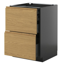 Sz stj 2fr/2n/w szu, черно-серый/Воксторп под дуб МЕТОД / КНИВШУЛЬТ 095.896.65
