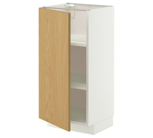 Szafka st/półki, biały/Sinarp okl dęb METOD 096.005.78